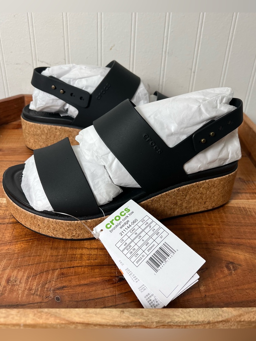 Crocs Brooklyn Low Wedge Cork Sandal